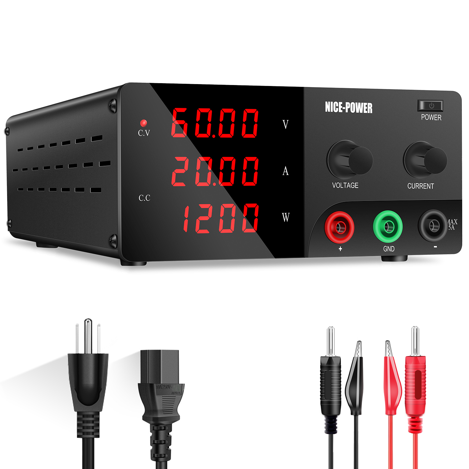 High Power 60V 20A Bench Power Supply - 30V 30A Lab Bench Stroombron Gestabiliseerde